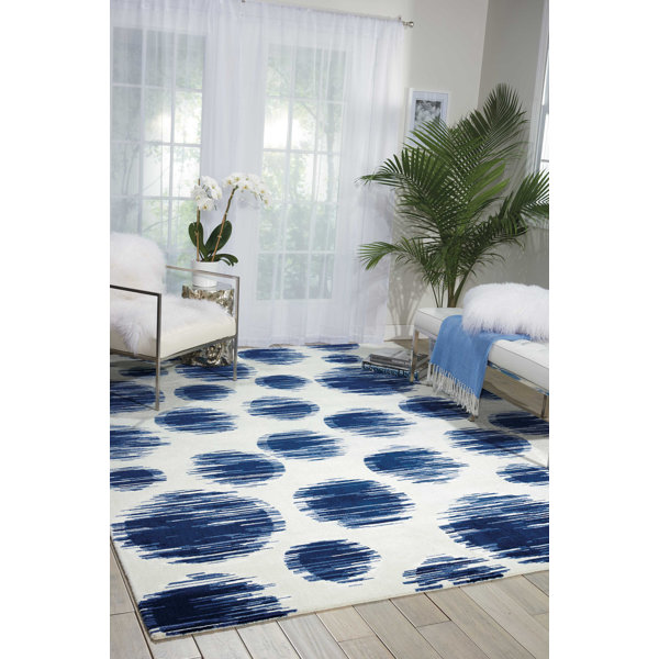 Latitude Run® Cannes Abstract Modern Blue Area Rug Wayfair